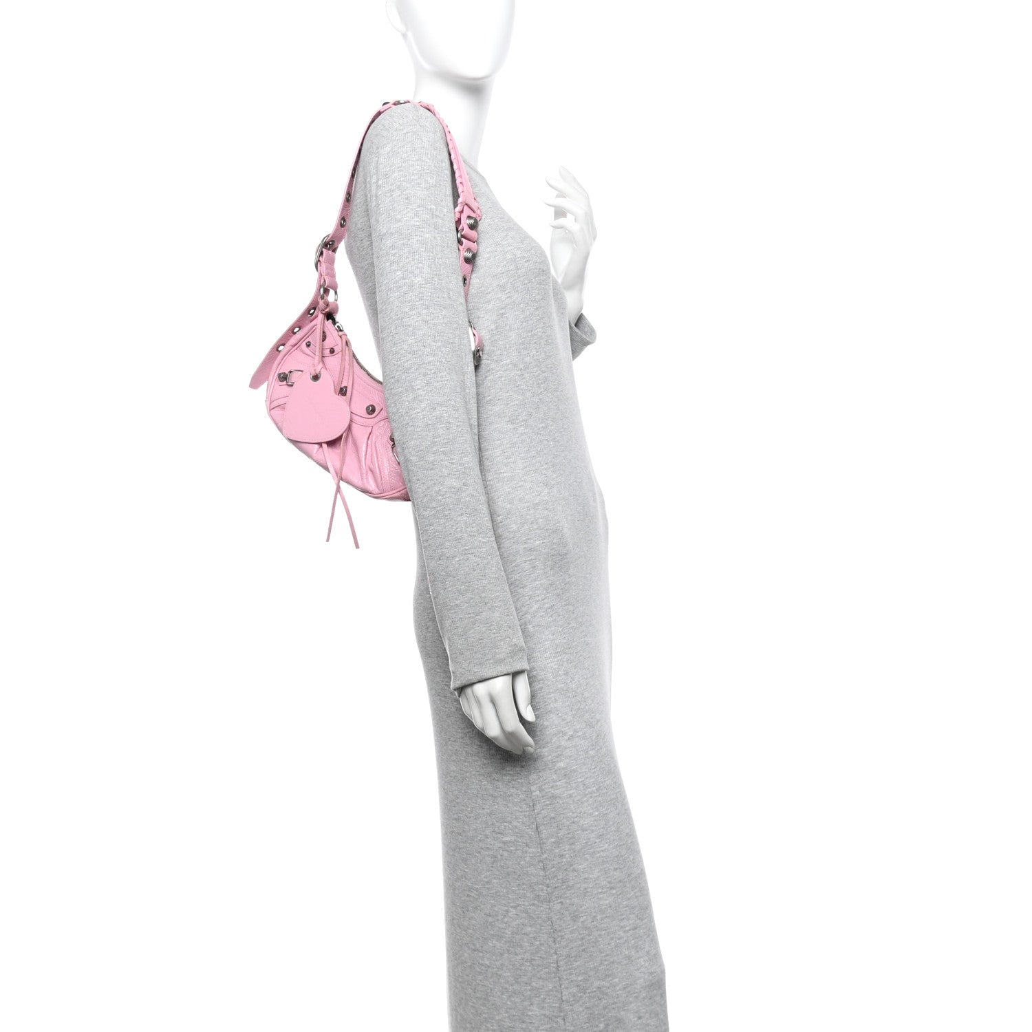 Balenciaga Agneau Arena Le Cagole Shoulder Bag XS Candy Pink 2 of 16