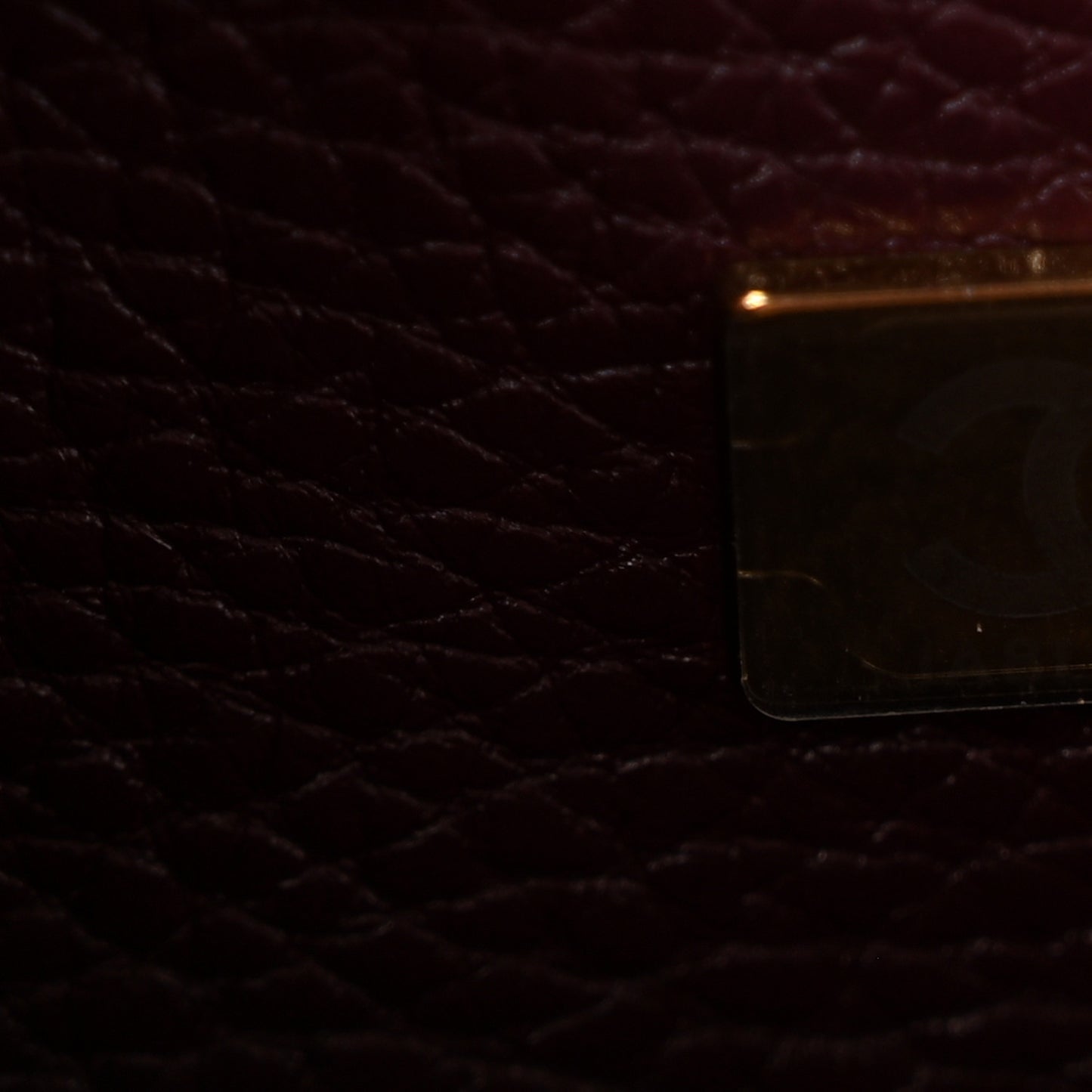 Grained Calfskin Stitched Urban Essentials Small Shopping Bag Burgundy