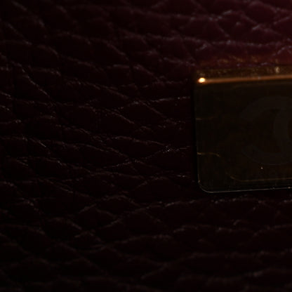 Chanel Grained Calfskin Stitched Urban Essentials Small Shopping Bag Burgundy 6 of 9