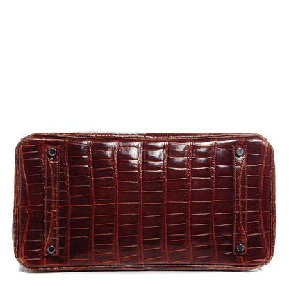 Hermes Shiny Porosus Crocodile Birkin 35 Miel 2 of 29
