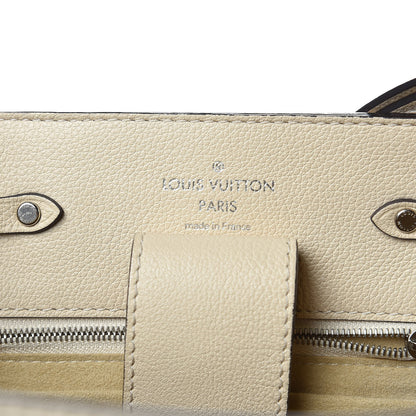 Louis Vuitton Calfskin Flowers Lockme Bucket Creme 8 of 11