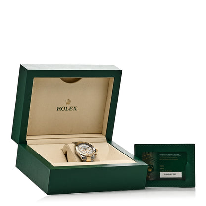 Rolex Stainless Steel 18K Yellow Gold 40mm Oyster Perpetual Cosmograph Daytona Watch White 116503 5 of 5