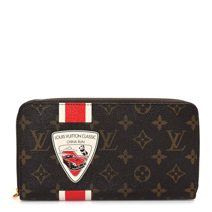 Louis Vuitton Monogram China Run Patch Zippy Organizer Wallet Red 1 of 6
