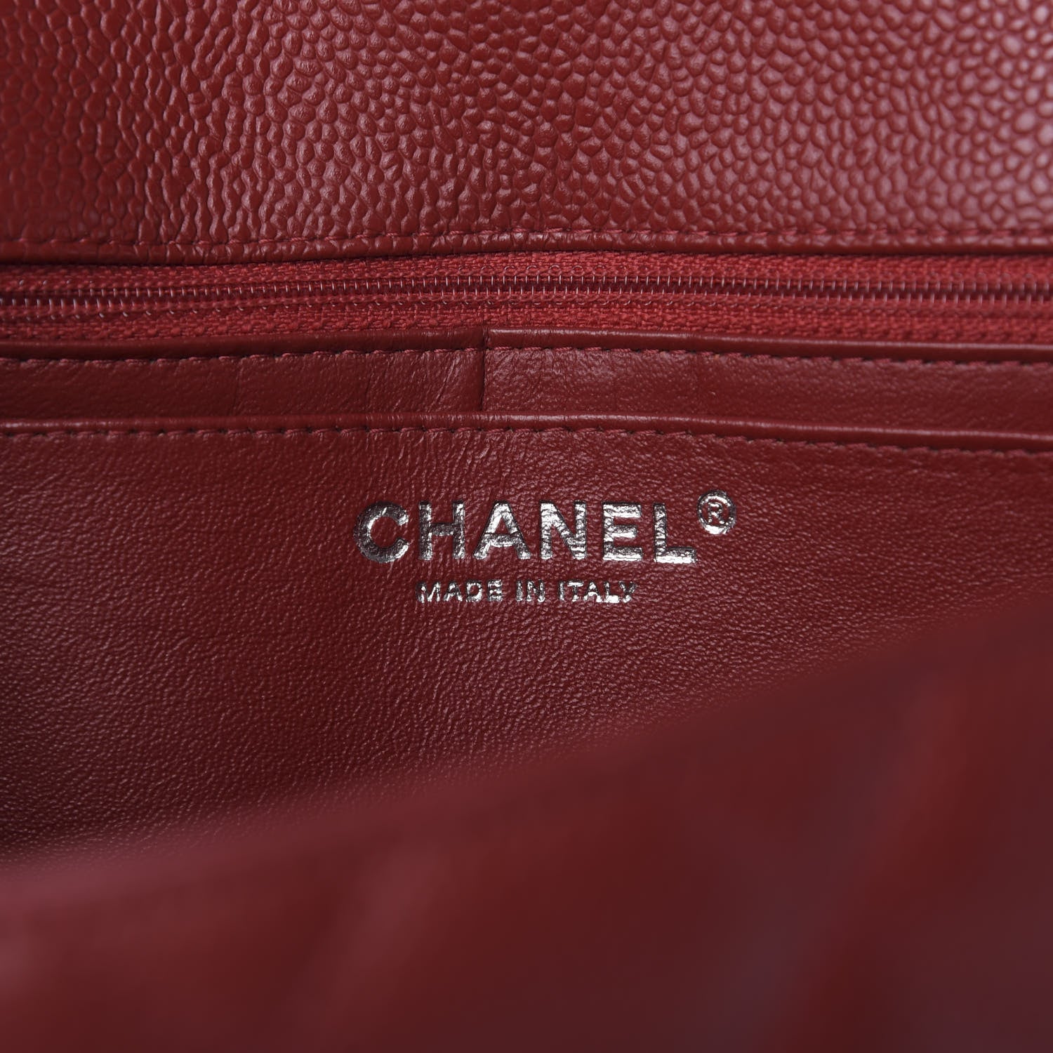 Chanel Caviar Quilted Jumbo Single Flap Red 8 of 9