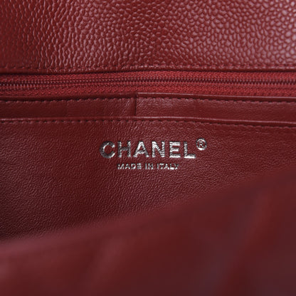 Chanel Caviar Quilted Jumbo Single Flap Red 8 of 9