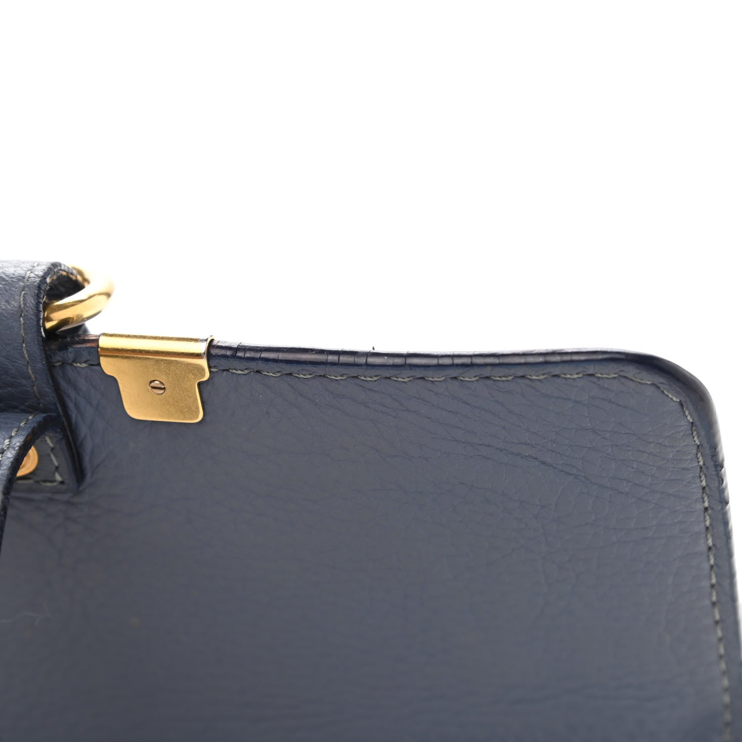 Chloe Calfskin Marcie Continental Flap Wallet Street Blue 11 of 13