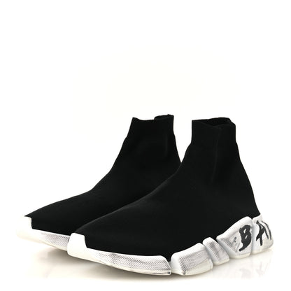 Balenciaga Technical 3D Recycled Knit Grafitti Speed 2.0 Sneakers 45 White 4 of 11