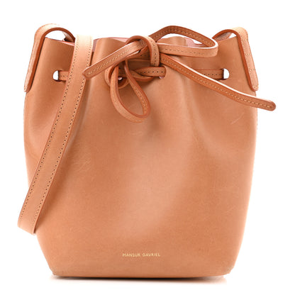Mansur Gavriel Vegetable Tanned Calfskin Mini Bucket Bag Camello Rosa 1 of 10
