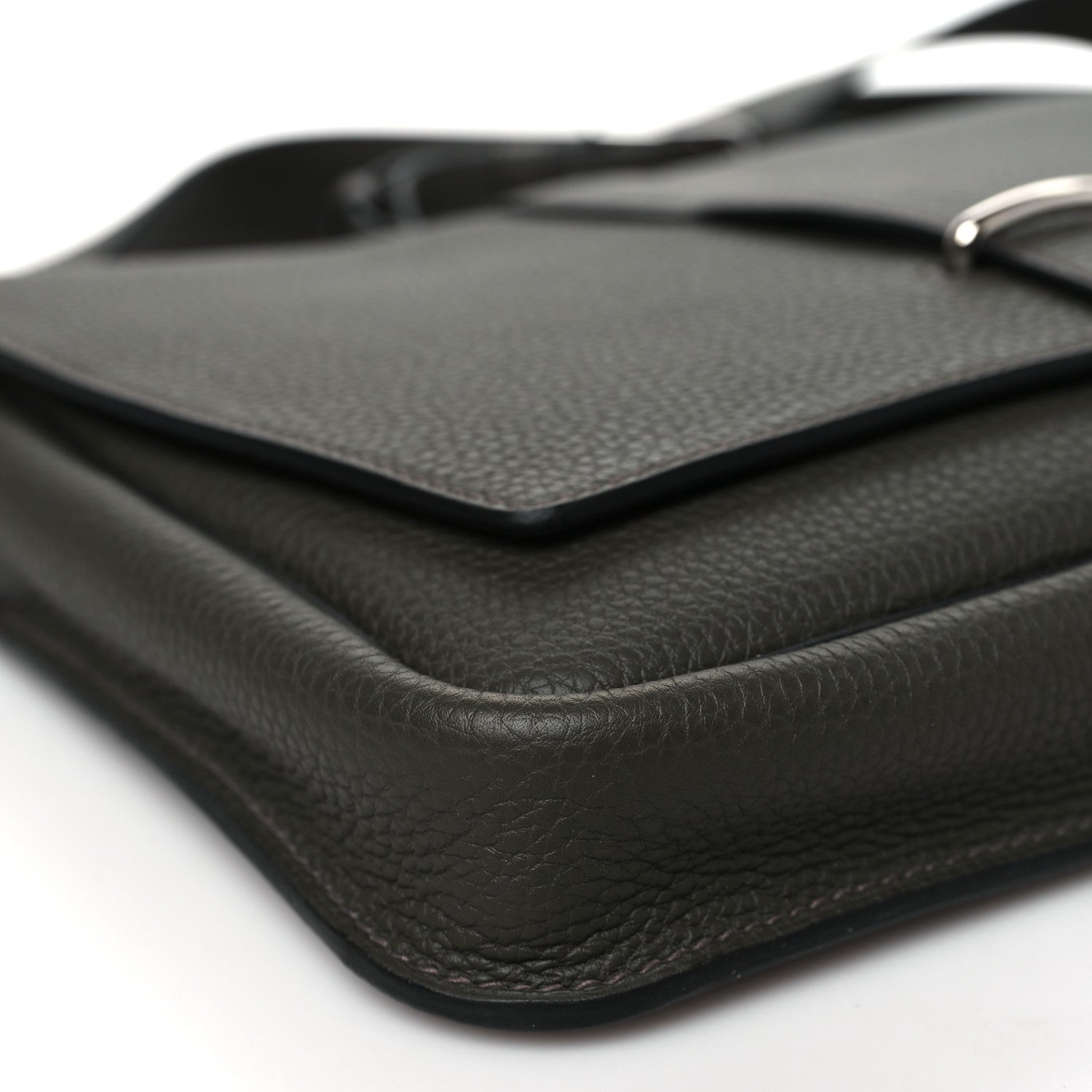 Hermes Togo Steve Light Messenger Vert De Gris 9 of 10