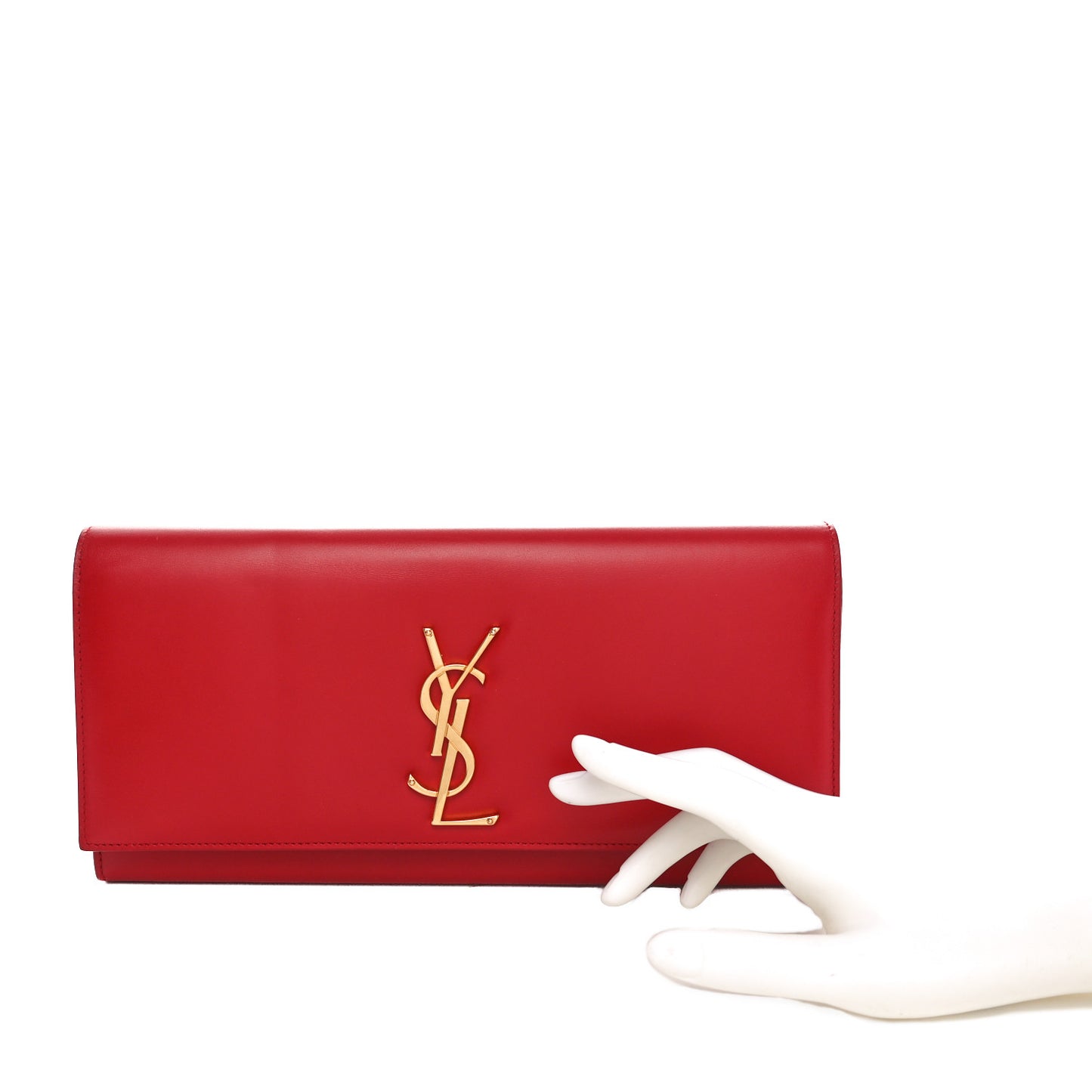 Calfskin Monogram Cassandre Clutch Rouge Orient