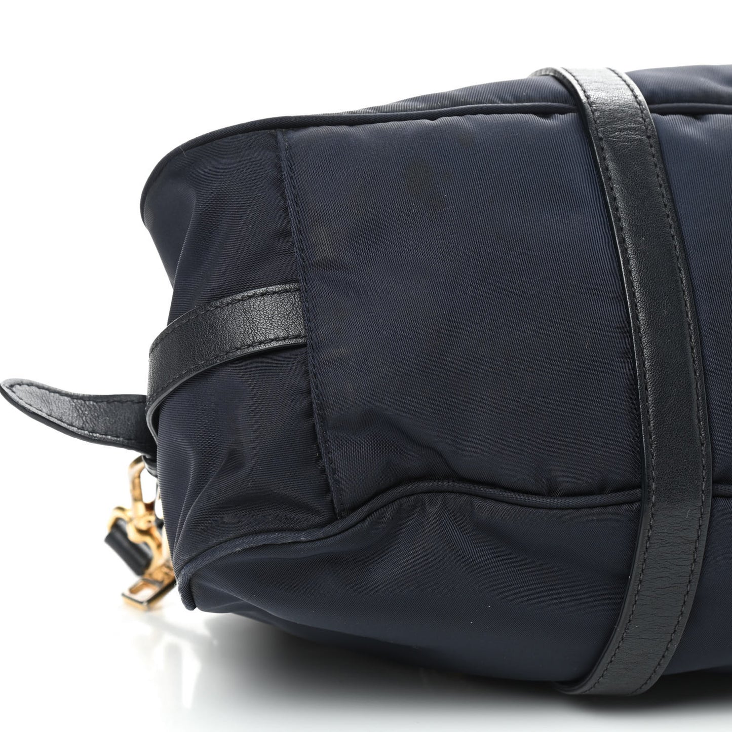 Tessuto Nylon Soft Calfskin Shopping Satchel Blue