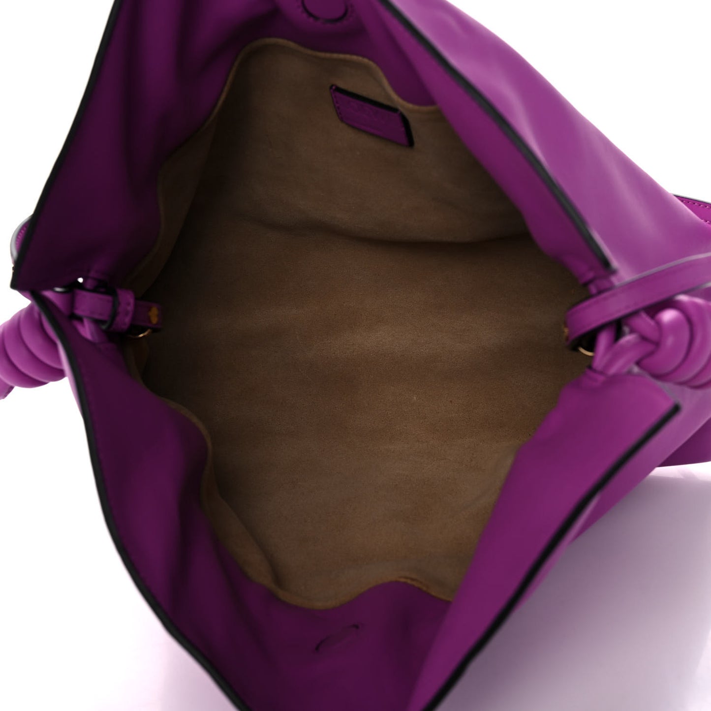 Nappa Flamenco Knot Clutch Bright Purple