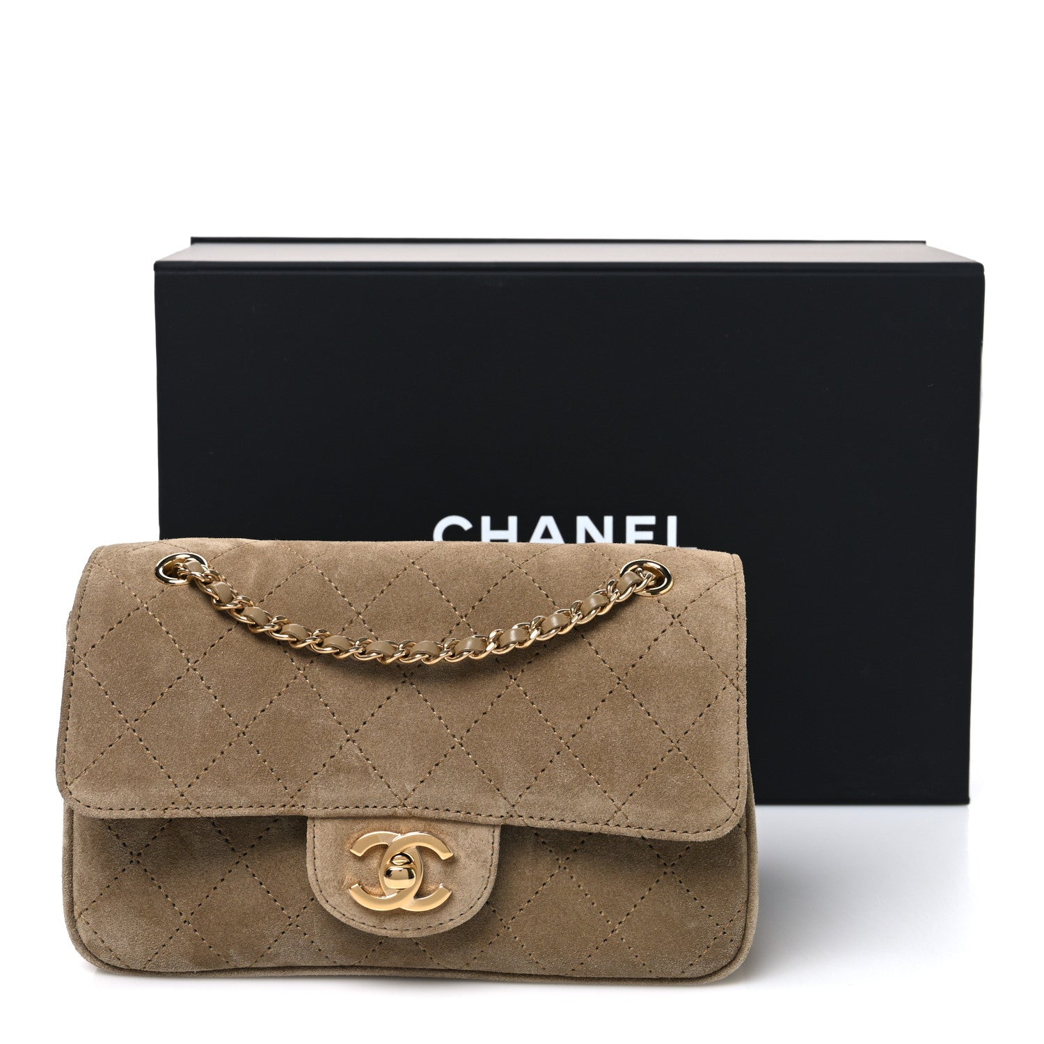 Chanel Suede Calfskin Mini Souplissimo Flap  Dark Beige 11 of 11