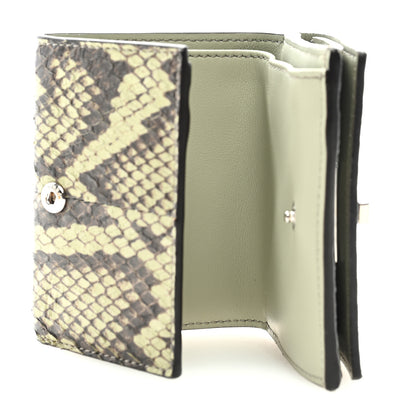 Fendi Elaphe Vitello Grace Python Print Micro Trifold Wallet Green Tea 5 of 7