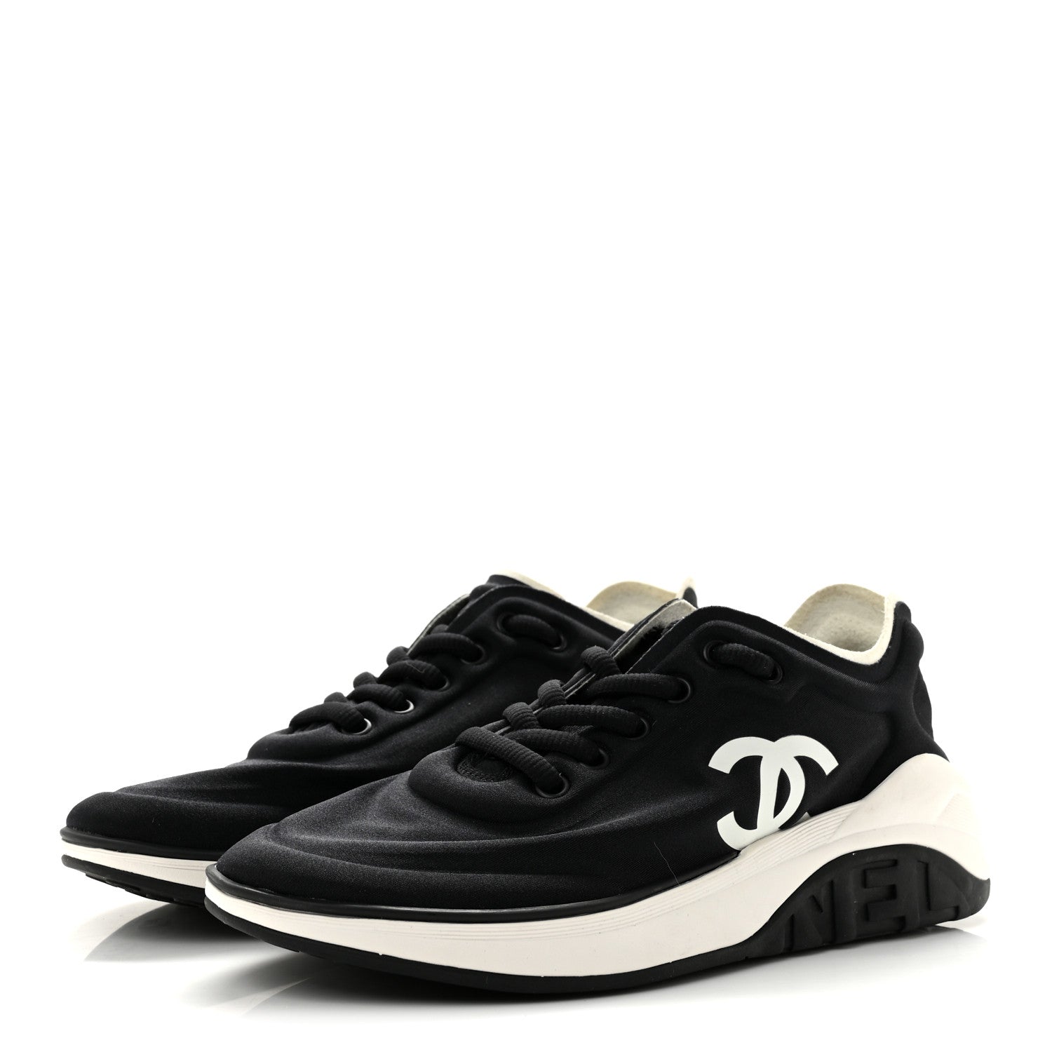 Chanel Mesh Lycra Thermoplastic Mens Sneakers 36 Black 3 of 8