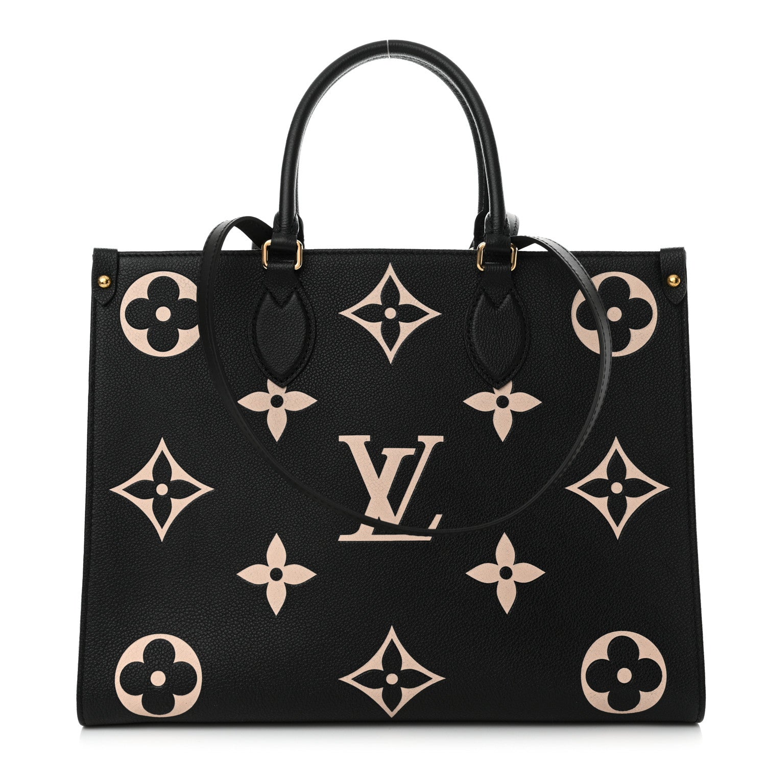 Louis Vuitton Empreinte Monogram Giant Onthego MM Black Beige 1 of 9