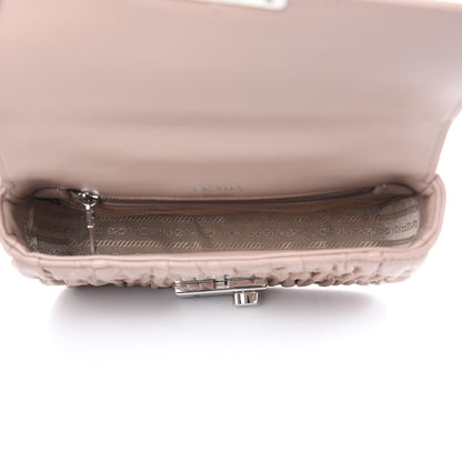 Prada Nappa Gaufre Small Sound Chain Flap Shoulder Bag Cipria 5 of 10
