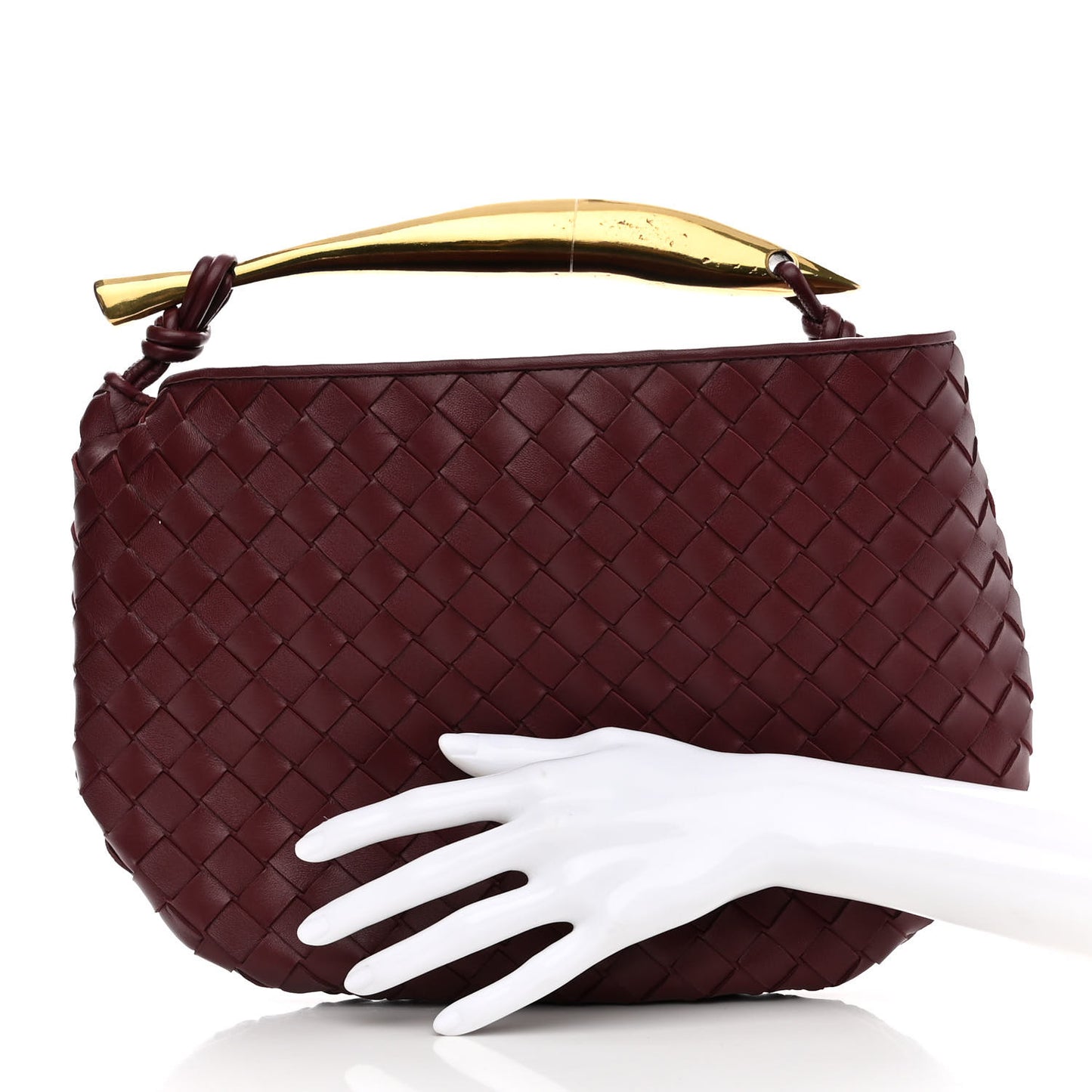 Nappa Intrecciato Sardine Bag Barolo