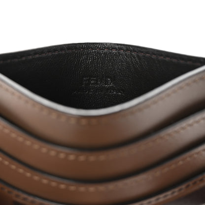 Fendi Vitello Cruise Bi-Color FF 1974 Embossed Card Holder Maya Black 6 of 9