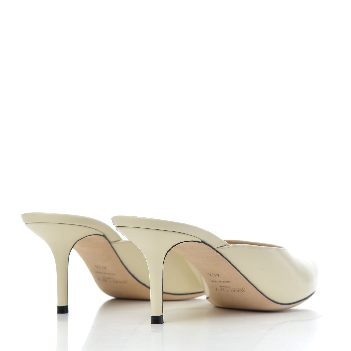 Calfskin Rav 65 Pointed Toe Mule Pumps 40.5 Linen