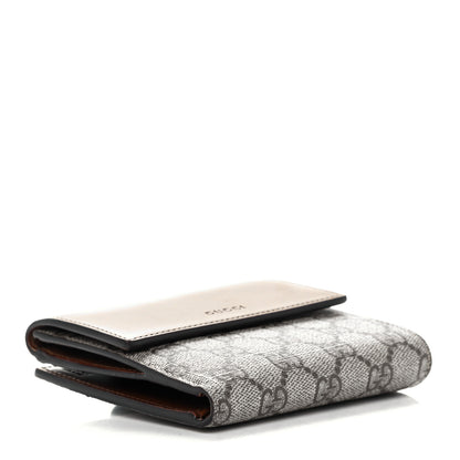 Gucci GG Supreme Monogram French Flap Wallet Brown 4 of 11