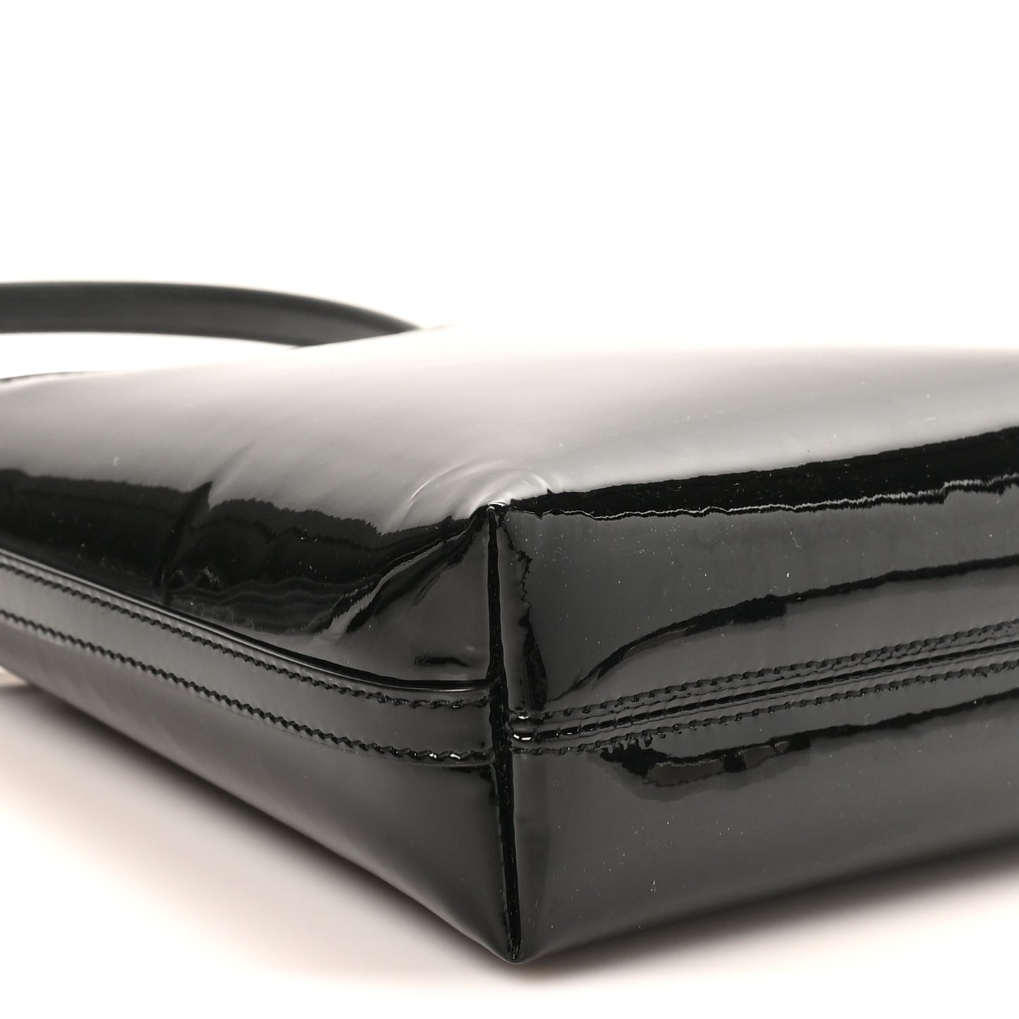Patent Calfskin Mini Rendez-Vous Hobo Black