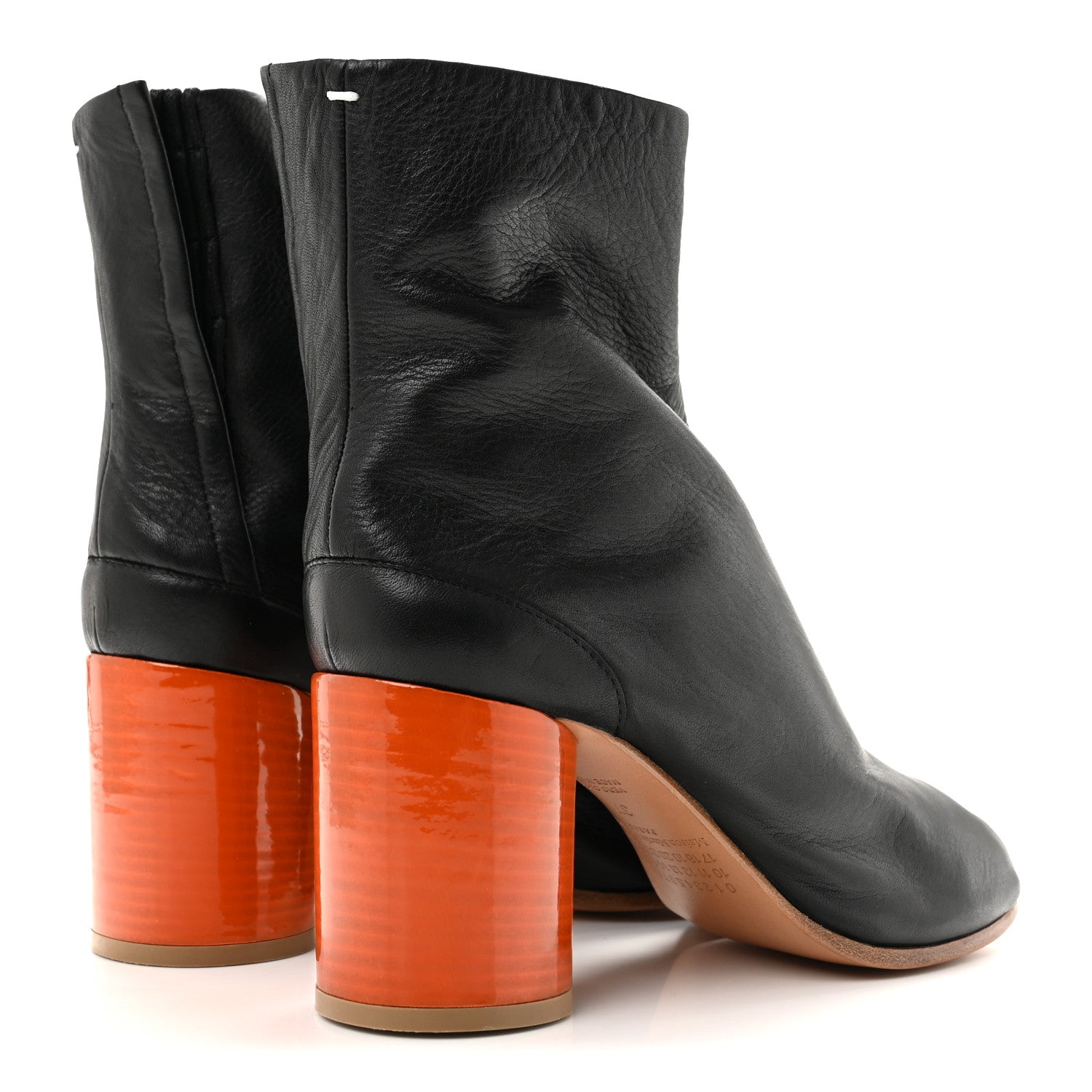 Maison Margiela Nappa Tabi Ankle 80mm Boots 37 Black Orange 5 of 9