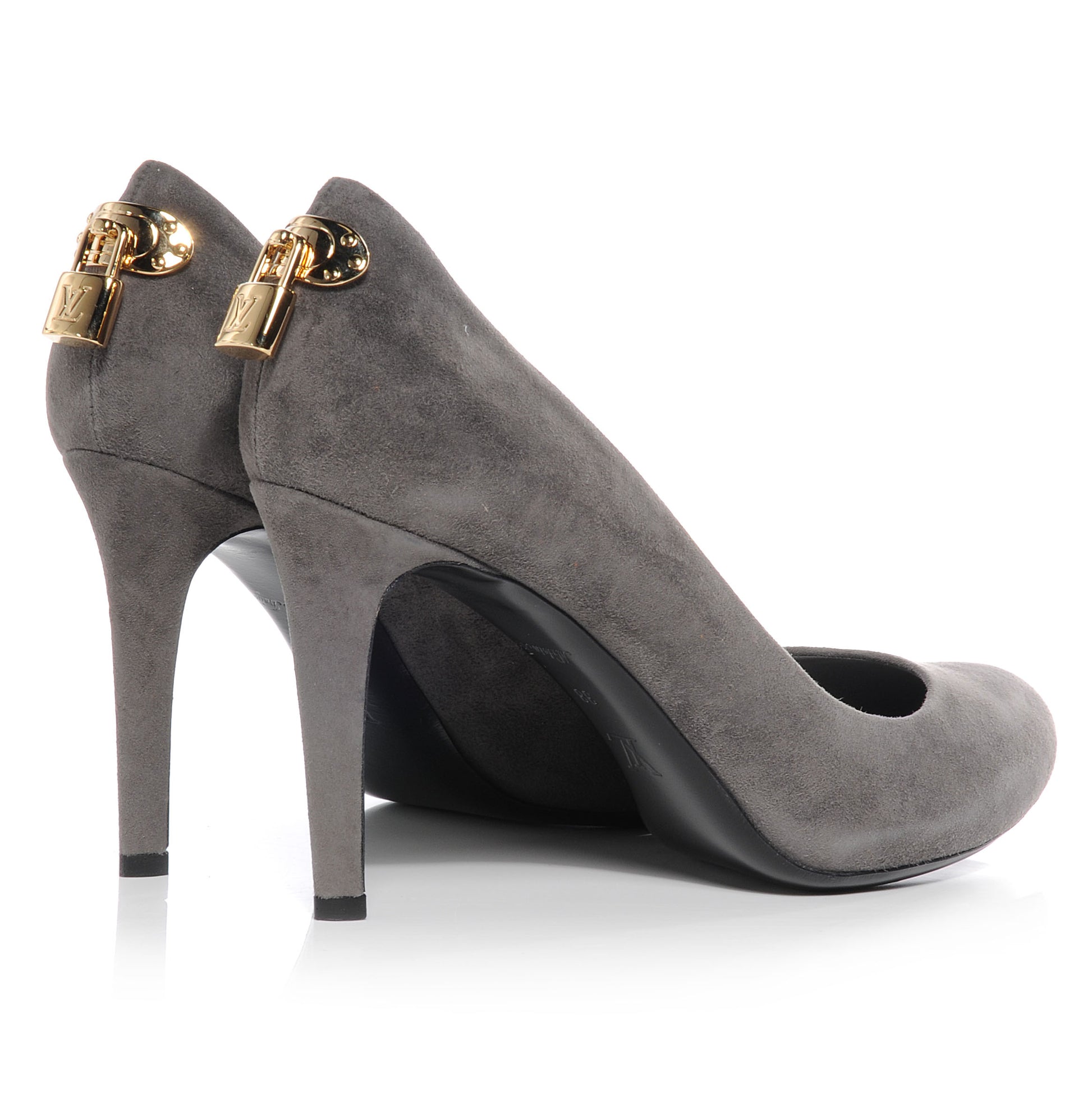 Louis Vuitton Suede Oh Really Pumps 38 Grey 4 of 7