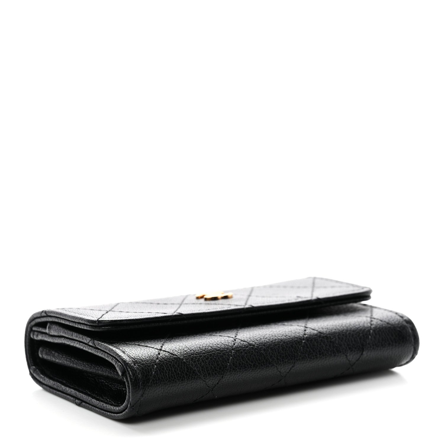 Chanel Goatskin Quilted Flap Card Holder Black 4 of 9