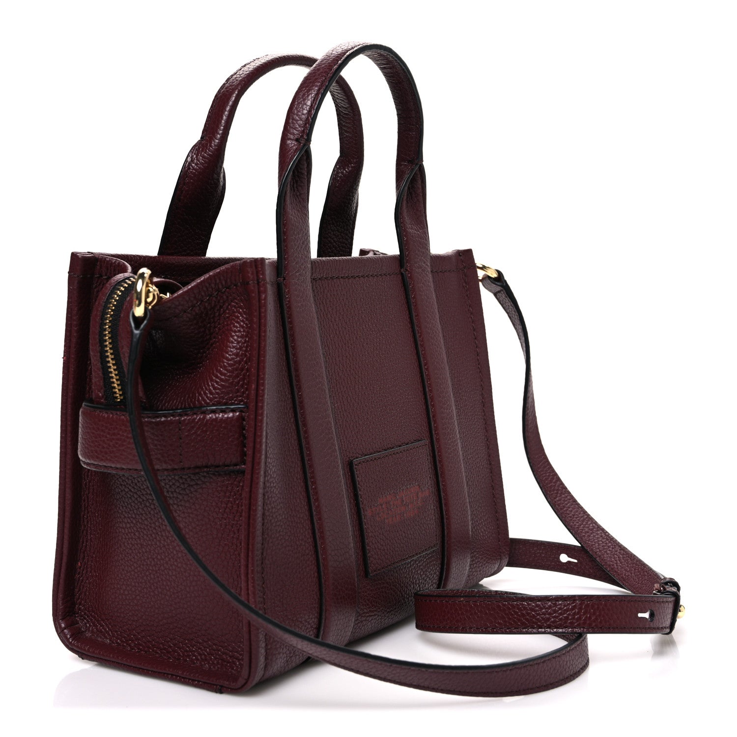 Marc Jacobs Grained Calfskin Small The Tote Bag Burgundy 3 of 10