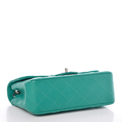 Chanel Caviar Quilted Mini Rectangular Flap Turquoise 4 of 8