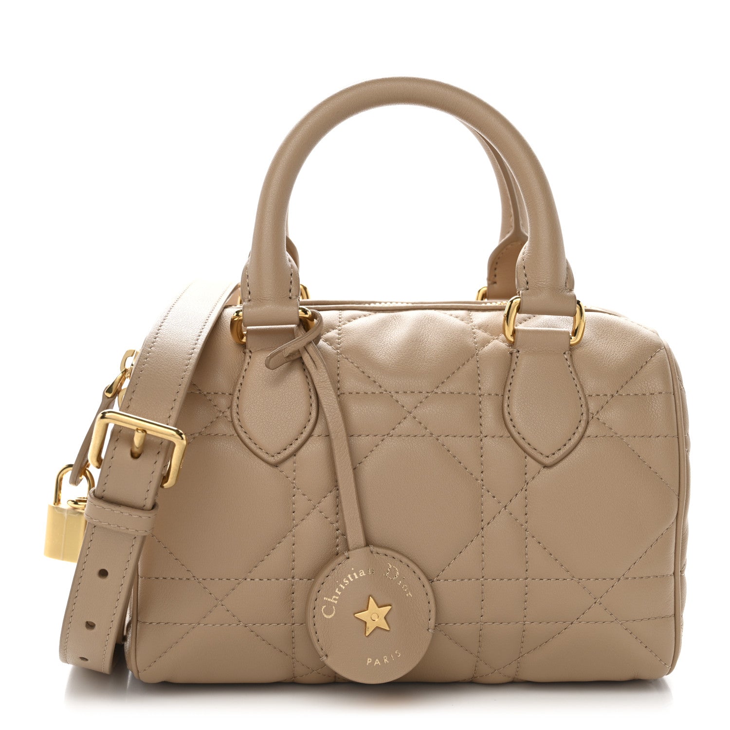 Christian Dior Calfskin Macrocannage Groove 20 Bag Biscuit 1 of 10