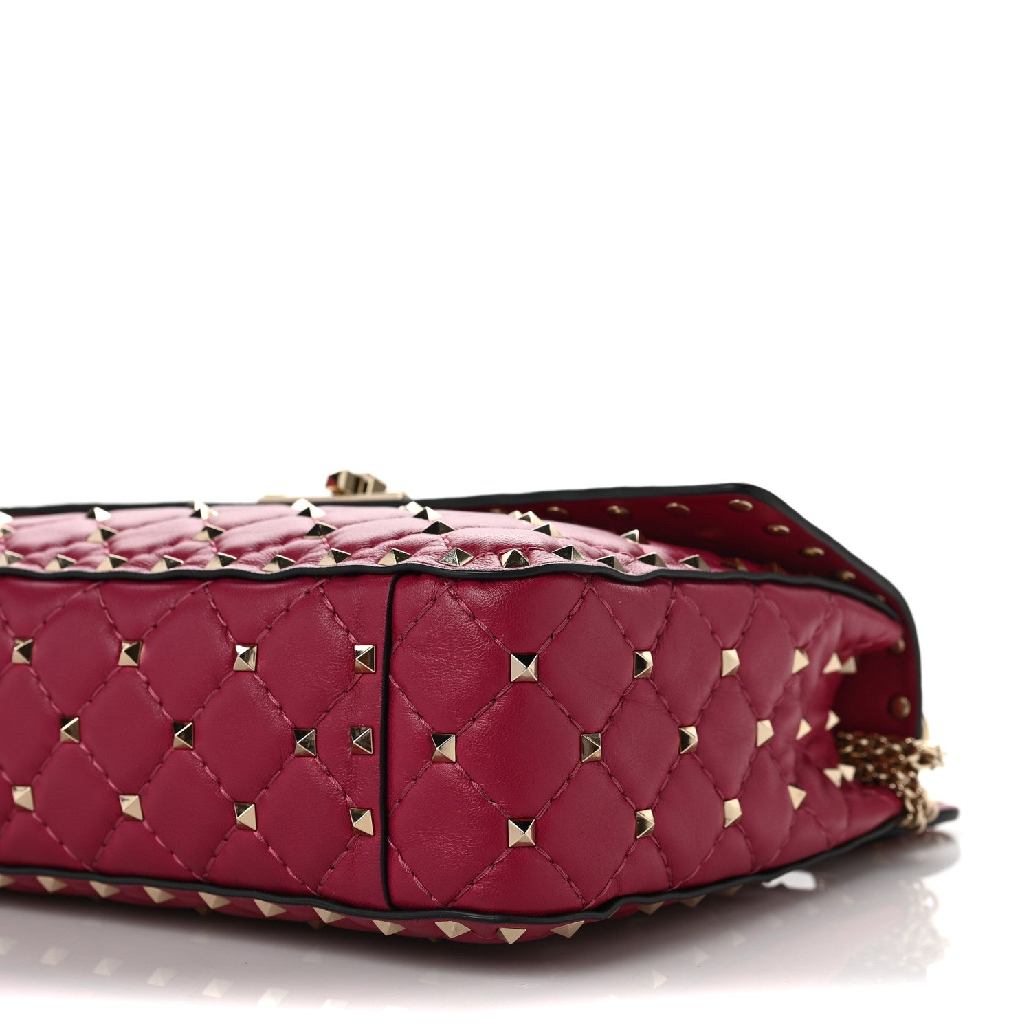 Valentino Garavani Nappa Medium Rockstud Spike Shoulder Bag Camelia 8 of 9