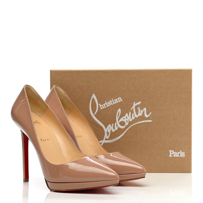 Christian Louboutin Patent Pigalle Plato 120 Pumps 40.5 Nude 10 of 10