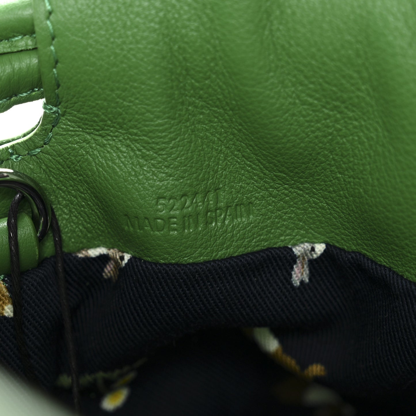 x SUNA FUJITA Nappa Bunny Mini Flamenco Knot Clutch Tropical Green