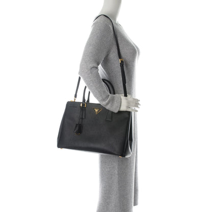 Prada Saffiano Medium Galleria Double Zip Tote Black 2 of 8