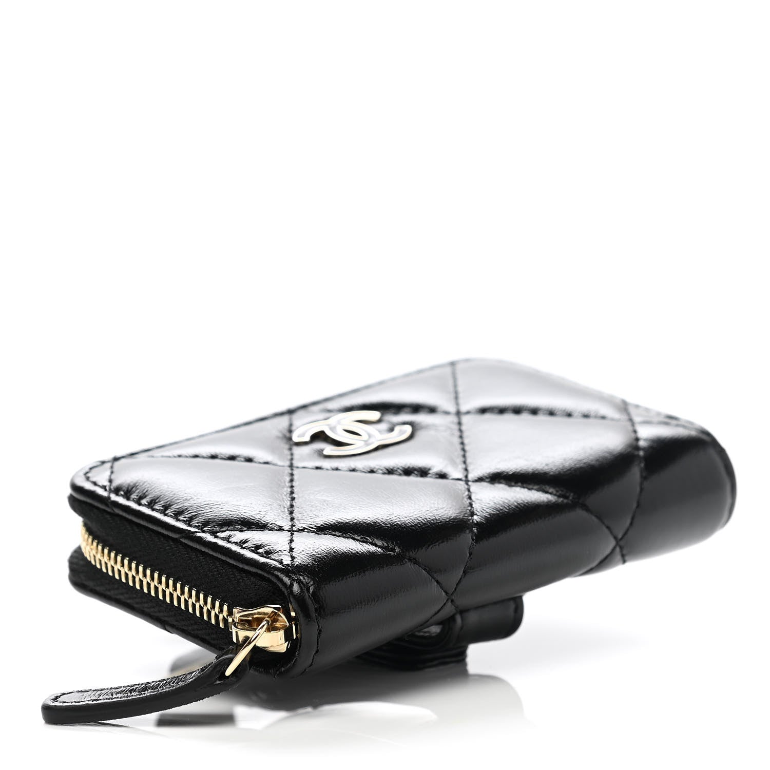 Chanel Shiny Lambskin Coin Purse Bracelet Black 4 of 7