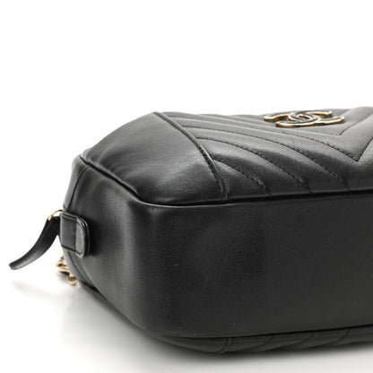 Chanel Calfskin Quilted Daily Chevron Camera Case Black 9 of 11