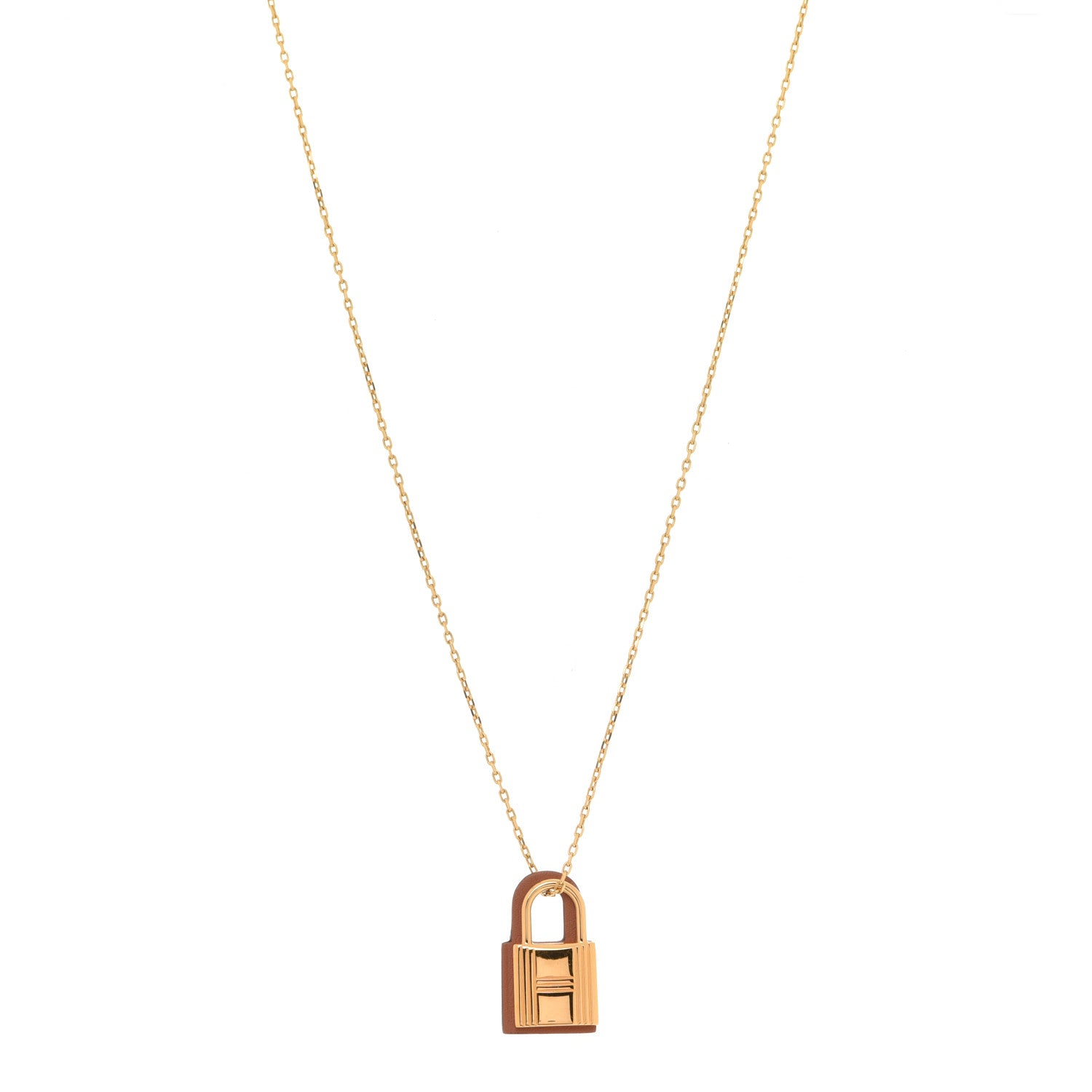 Hermes Swift Small O'Kelly Pendant Necklace Gold 1 of 7