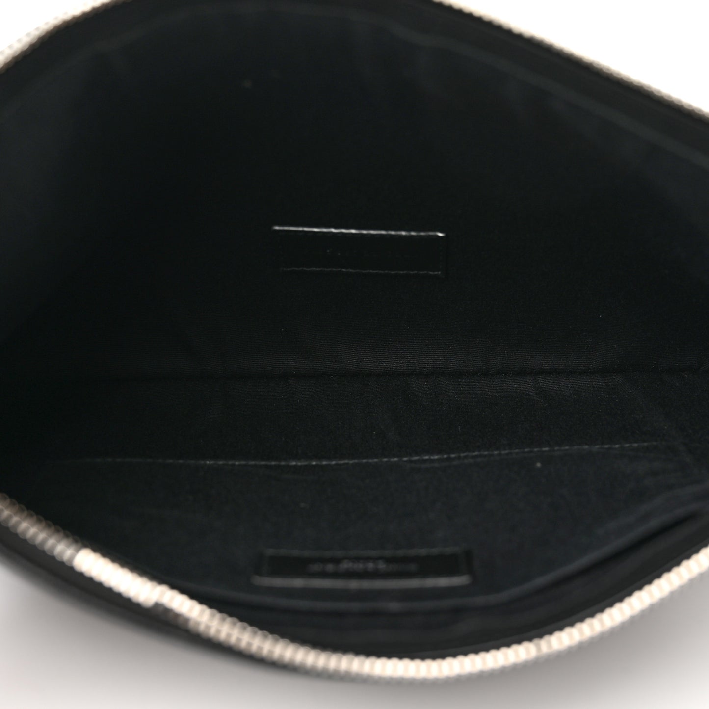 Linen Canvas Rive Gouche Zipped Pouch Black