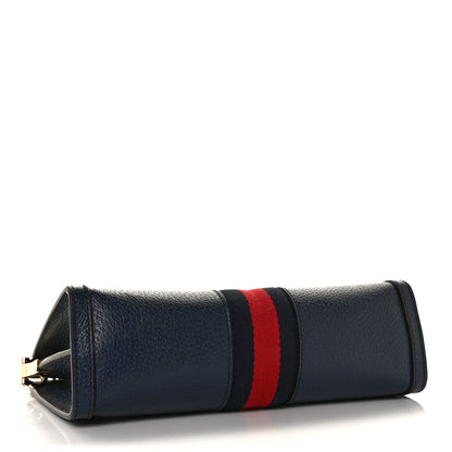 Gucci Textured Calfskin Web Small Ophidia Chain Shoulder Bag Blue Agata 4 of 9