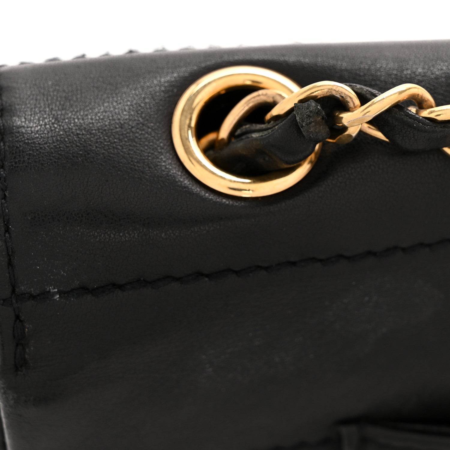 Chanel Lambskin Stitched Chocolate Bar Single Flap Black 11 of 13