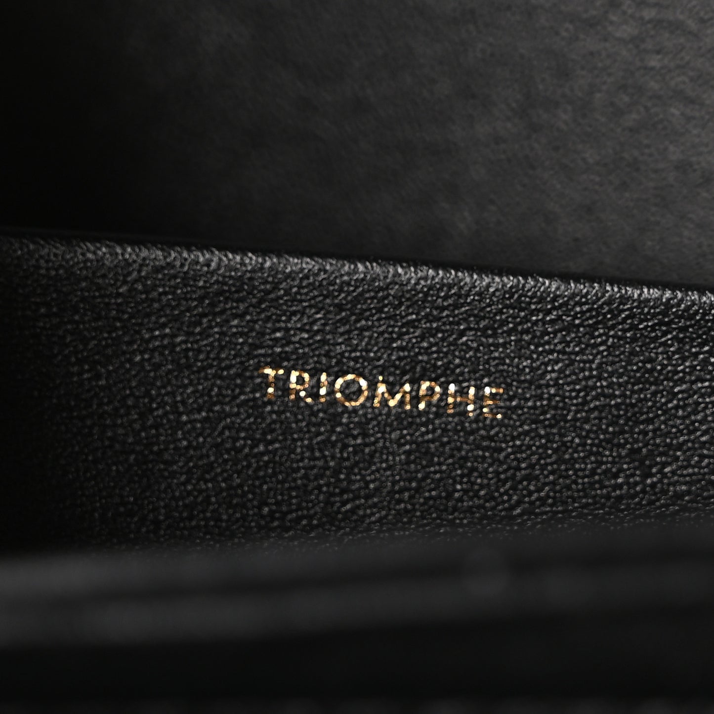Shiny Calfskin Medium Triomphe Black