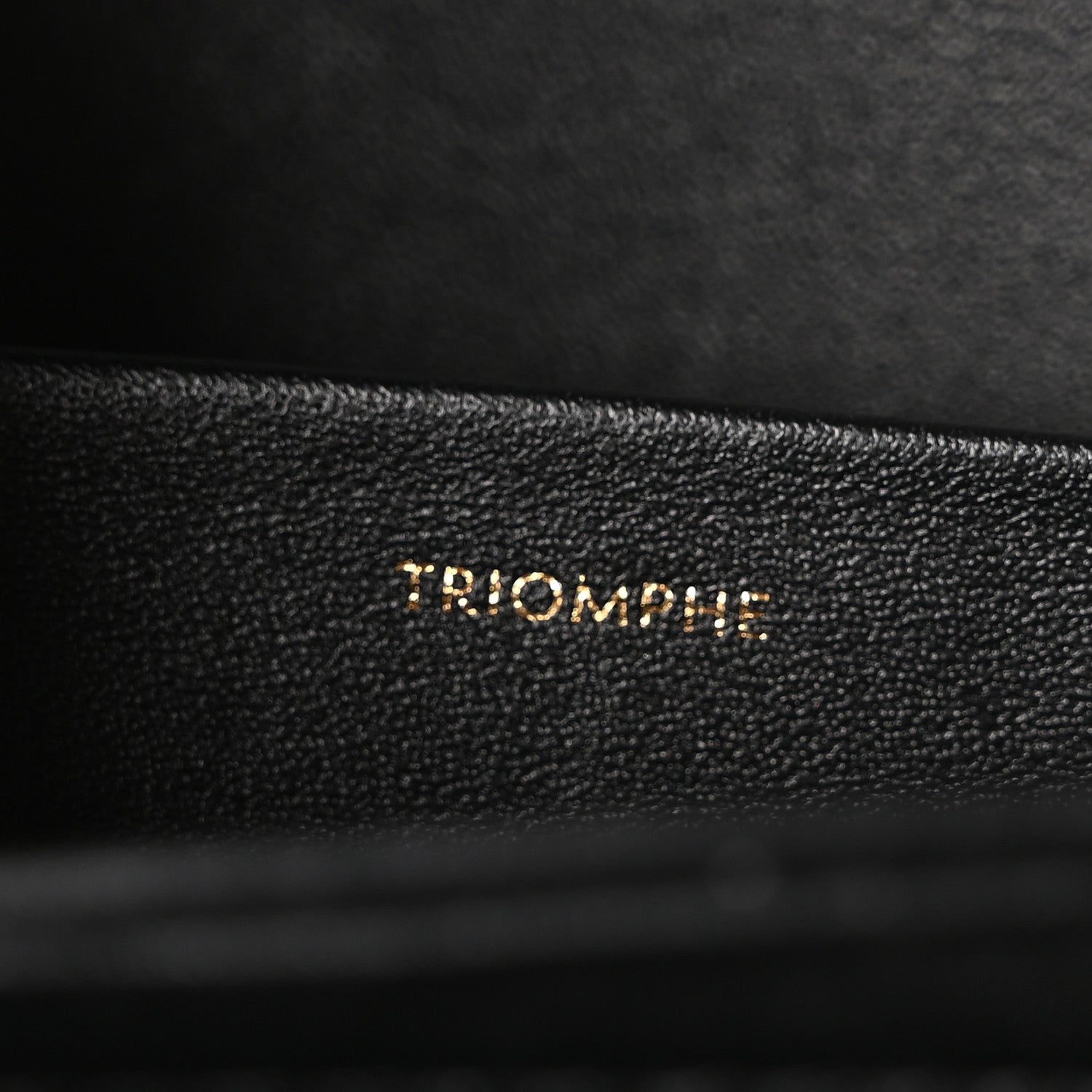 Celine Shiny Calfskin Medium Triomphe Black 7 of 10