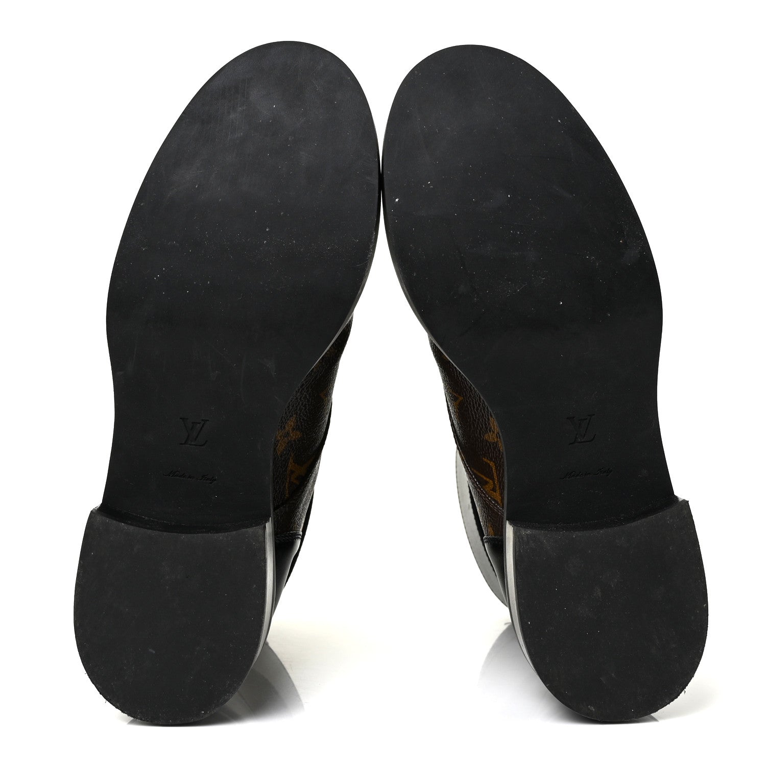 Louis Vuitton Calfskin Monogram Wonderland Flat Ranger Boots 40 Black 5 of 7