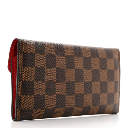 Louis Vuitton Damier Ebene Josephine Wallet Red 4 of 9