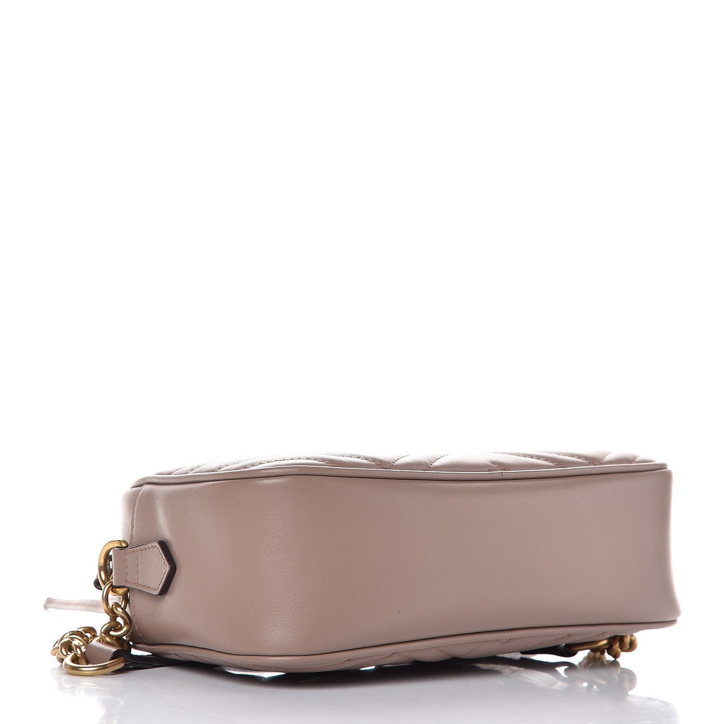 Calfskin Matelasse Small GG Marmont Chain Shoulder Bag Taupe