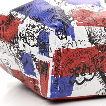 Burberry Canvas House Check Union Jack Sketchbook Reversible Doodle Tote Red White Blue 15 of 17