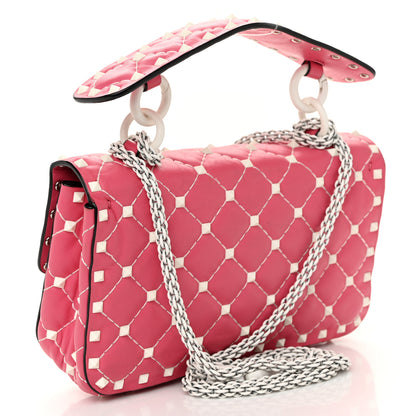 Valentino Garavani Lambskin Small Free Rockstud Spike Shoulder Bag Shadow Pink 3 of 11