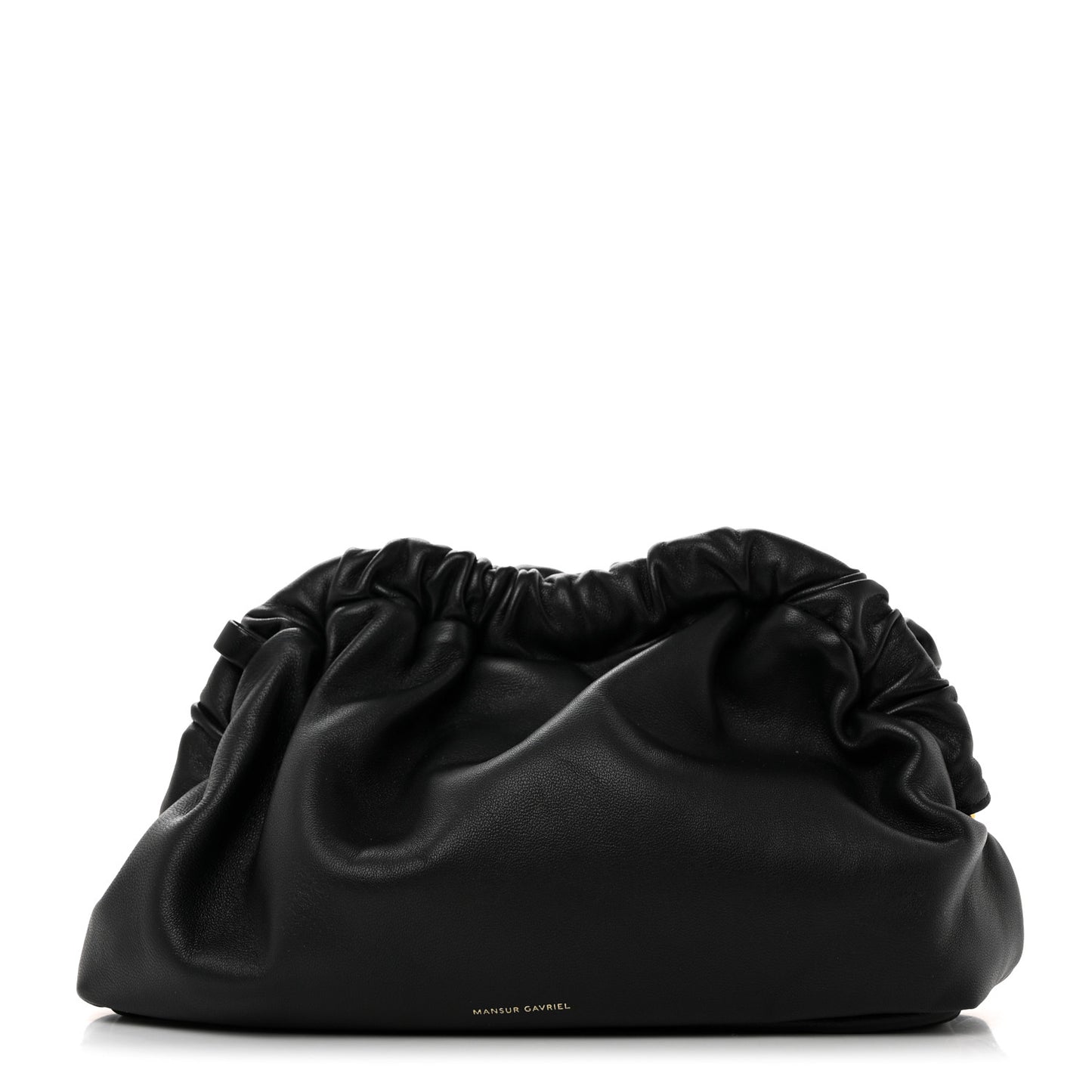 Lambskin Cloud Clutch Black Flamma